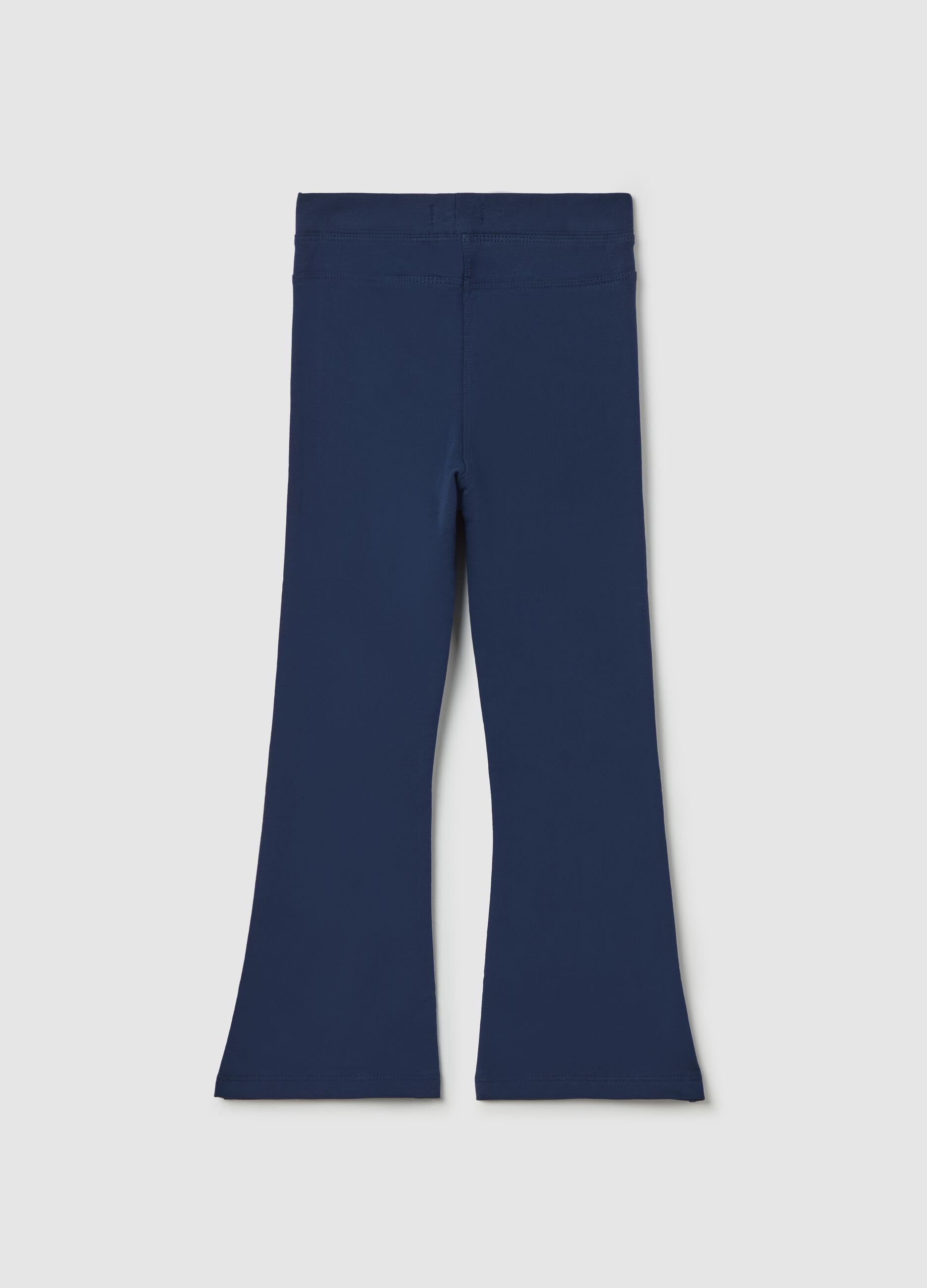 Flare-fit treggings in stretch cotton