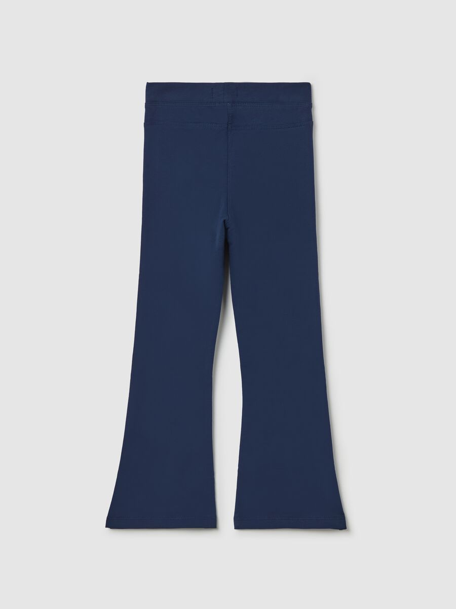 Flare-fit treggings in stretch cotton_1
