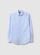 Slim fit light blue pure cotton no iron shirt_4