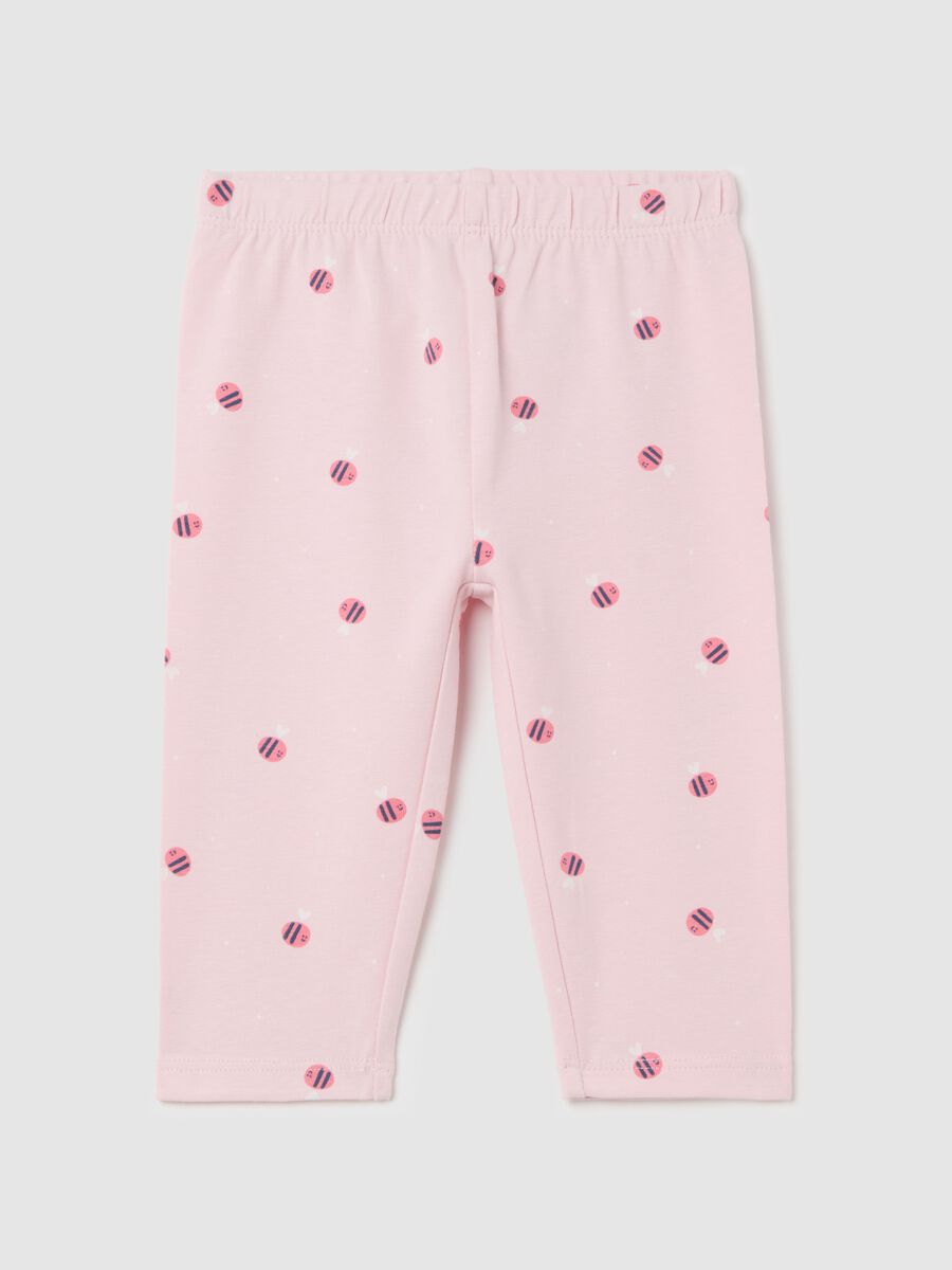Three-quarter leggings with print_0