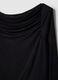 Black stretch viscose long sleeve top with boat neckline and regular fit_5
