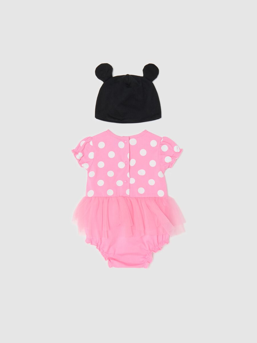 Set with Minnie Mouse romper suit and hat with ears_1