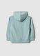 Children's blue hoodie with zip in pure cotton regular fit_1