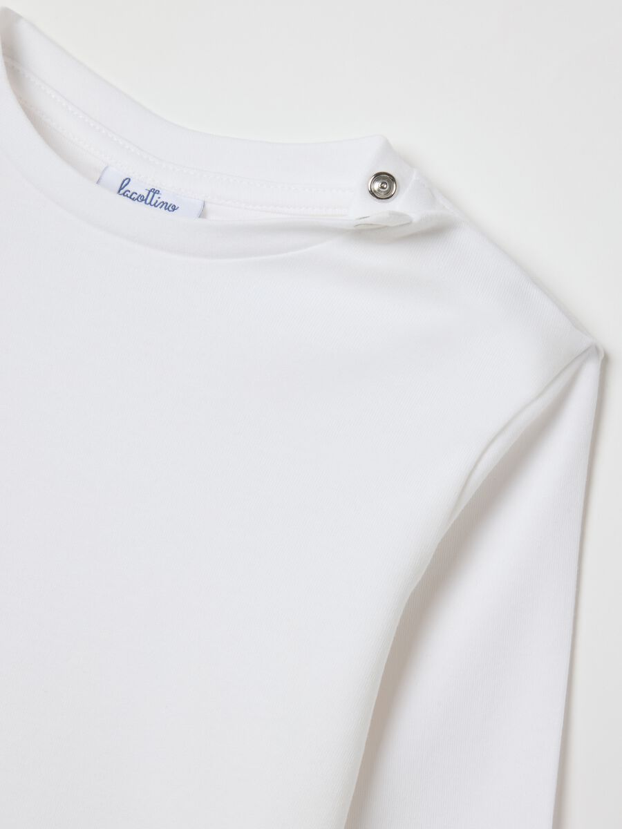 Children's white pure cotton t-shirt regular fit_3