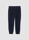 Blue fleece jogger trousers, regular fit_0