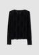 T-shirt nera in tessuto elasticizzato trasparente con fantasia regular fit_6