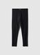 Leggings skinny fit neri in cotone elasticizzato_4