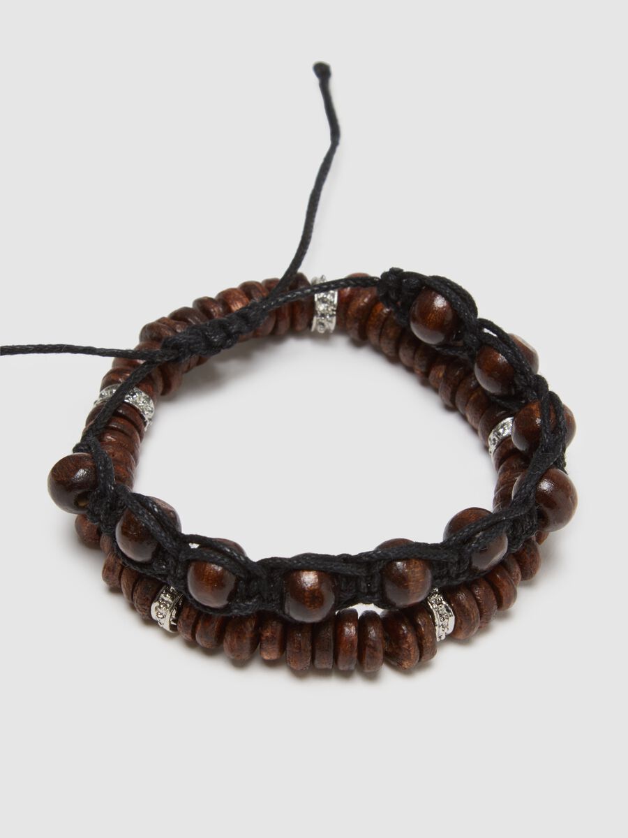 Bipack bracciali in legno multicolor_1