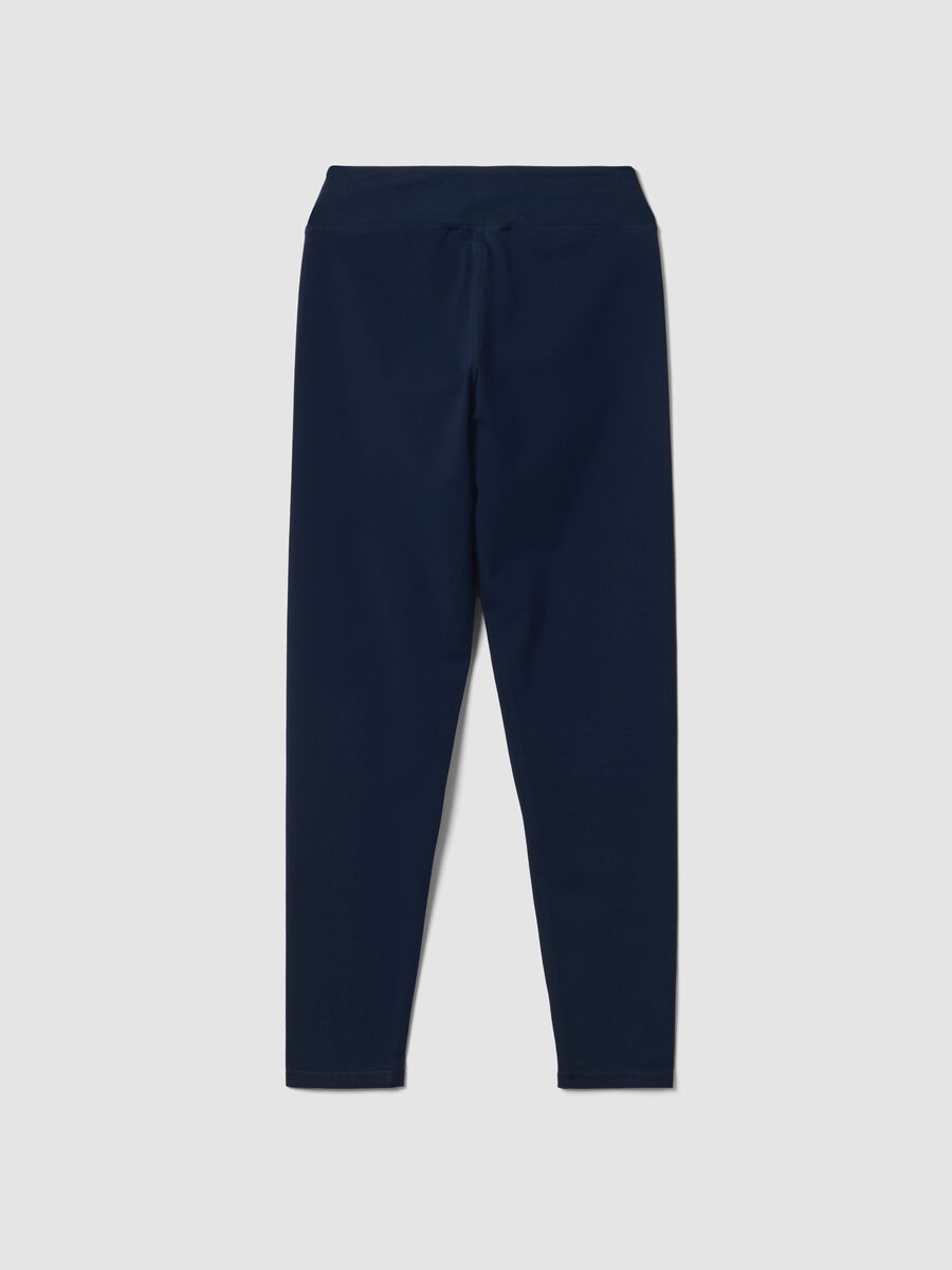 Leggings in cotone elasticizzato blu slim fit_5