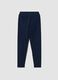 Blue Slim Fit Stretch Cotton Leggings_5