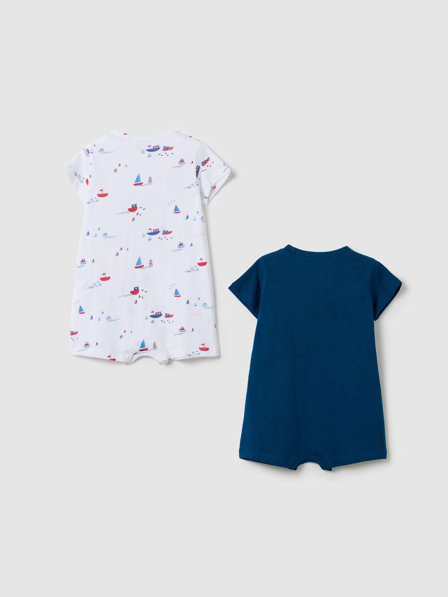 Pure Cotton Baby Romper with Marine Pattern_1
