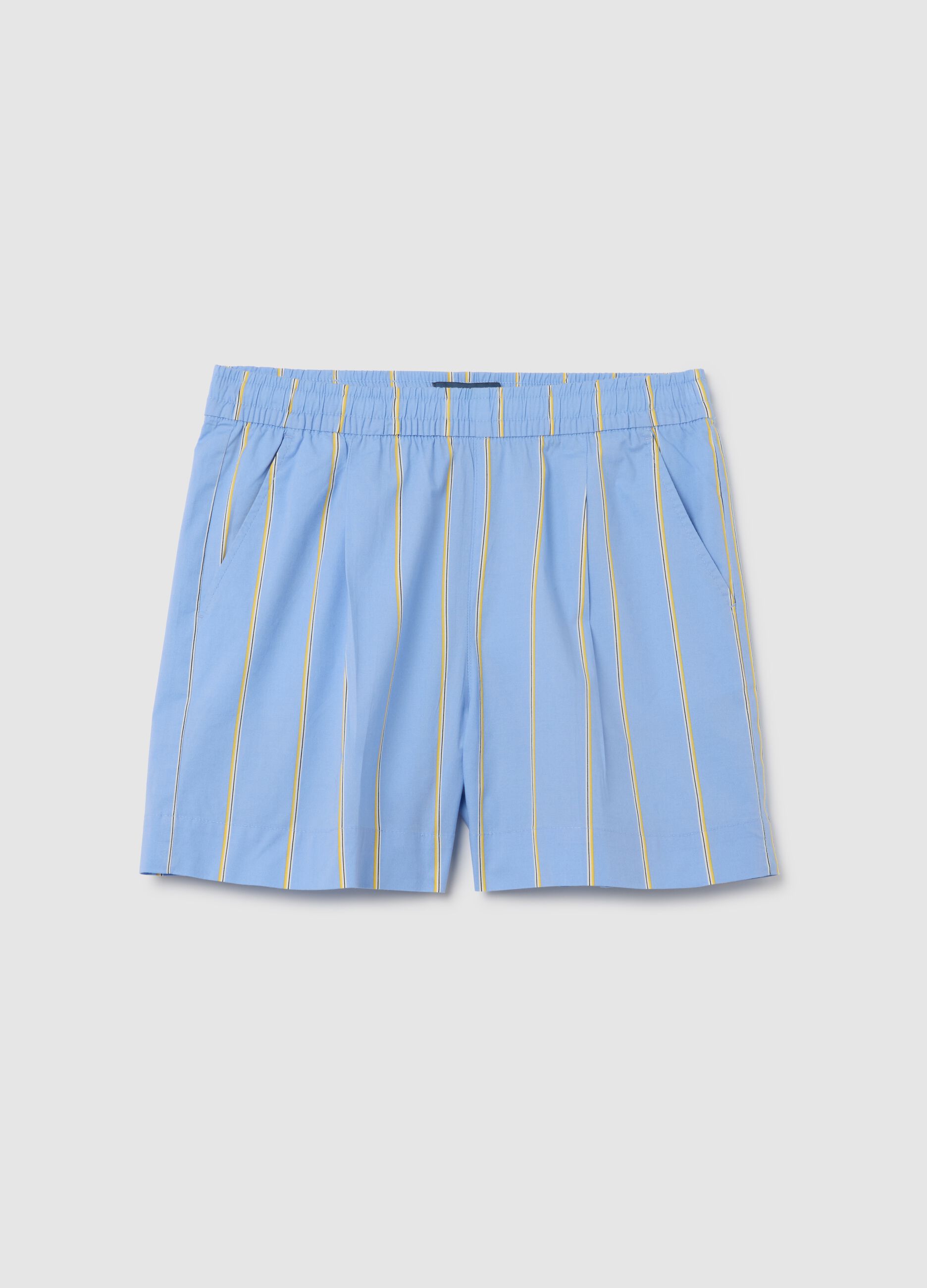 Shorts da donna in cotone elasticizzato multicolor