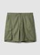 Green cotton cargo Bermuda shorts, regular fit_0