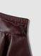 Brown circle skirt with coated-effect finish_2