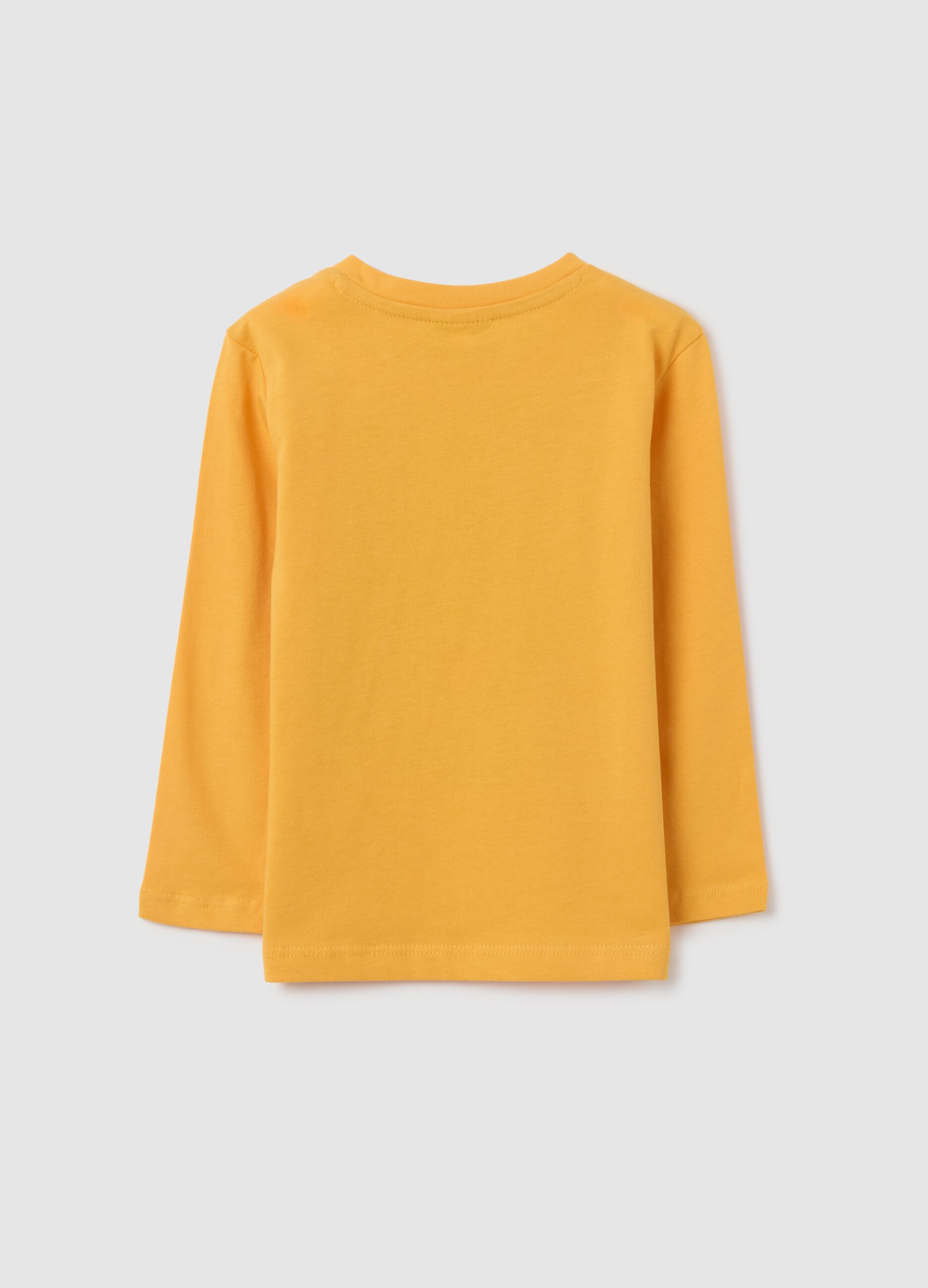 Children's yellow pure cotton t-shirt regular fit