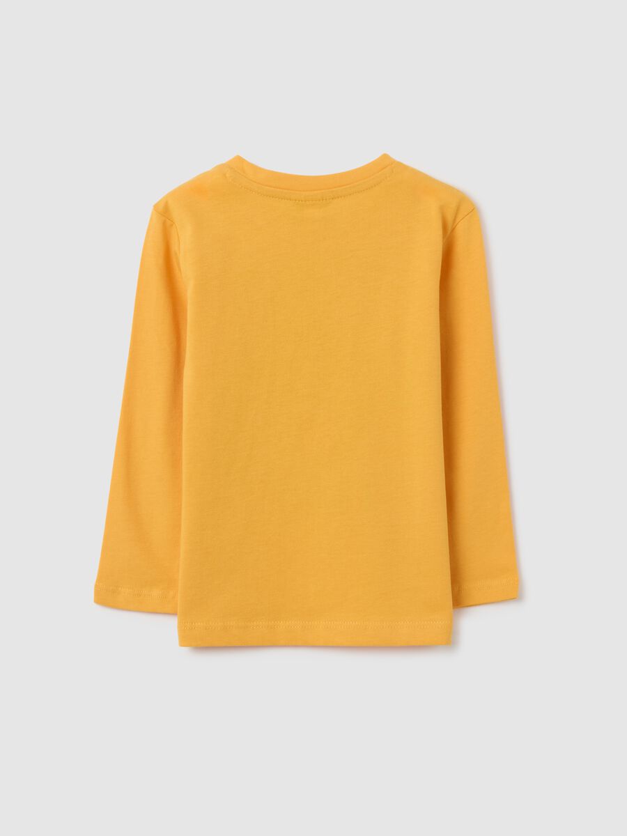 Children's yellow pure cotton t-shirt regular fit_1