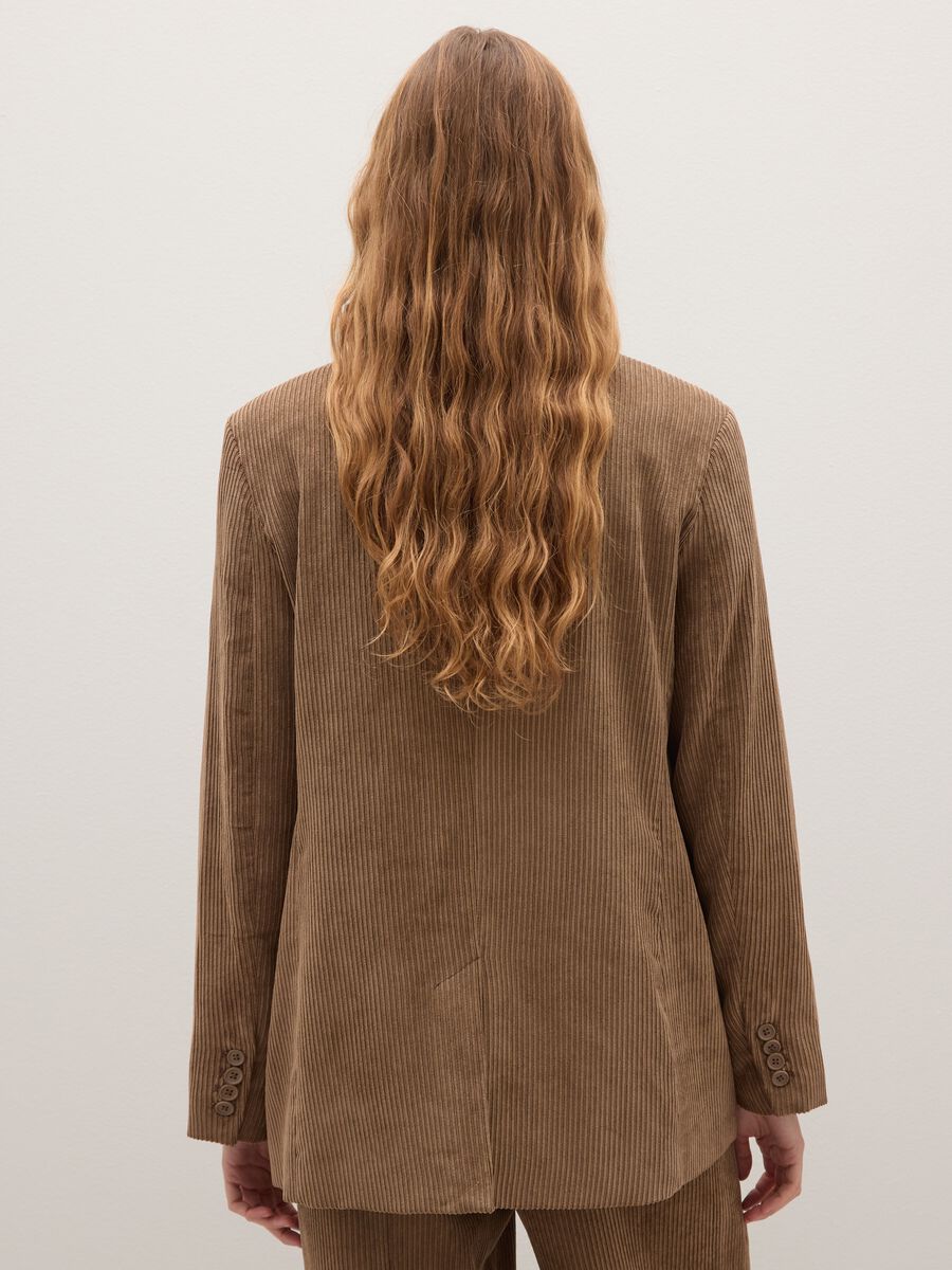 Brown Corduroy Blazer Regular Fit_2