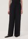 Black wide-leg trousers with elasticated waist_1