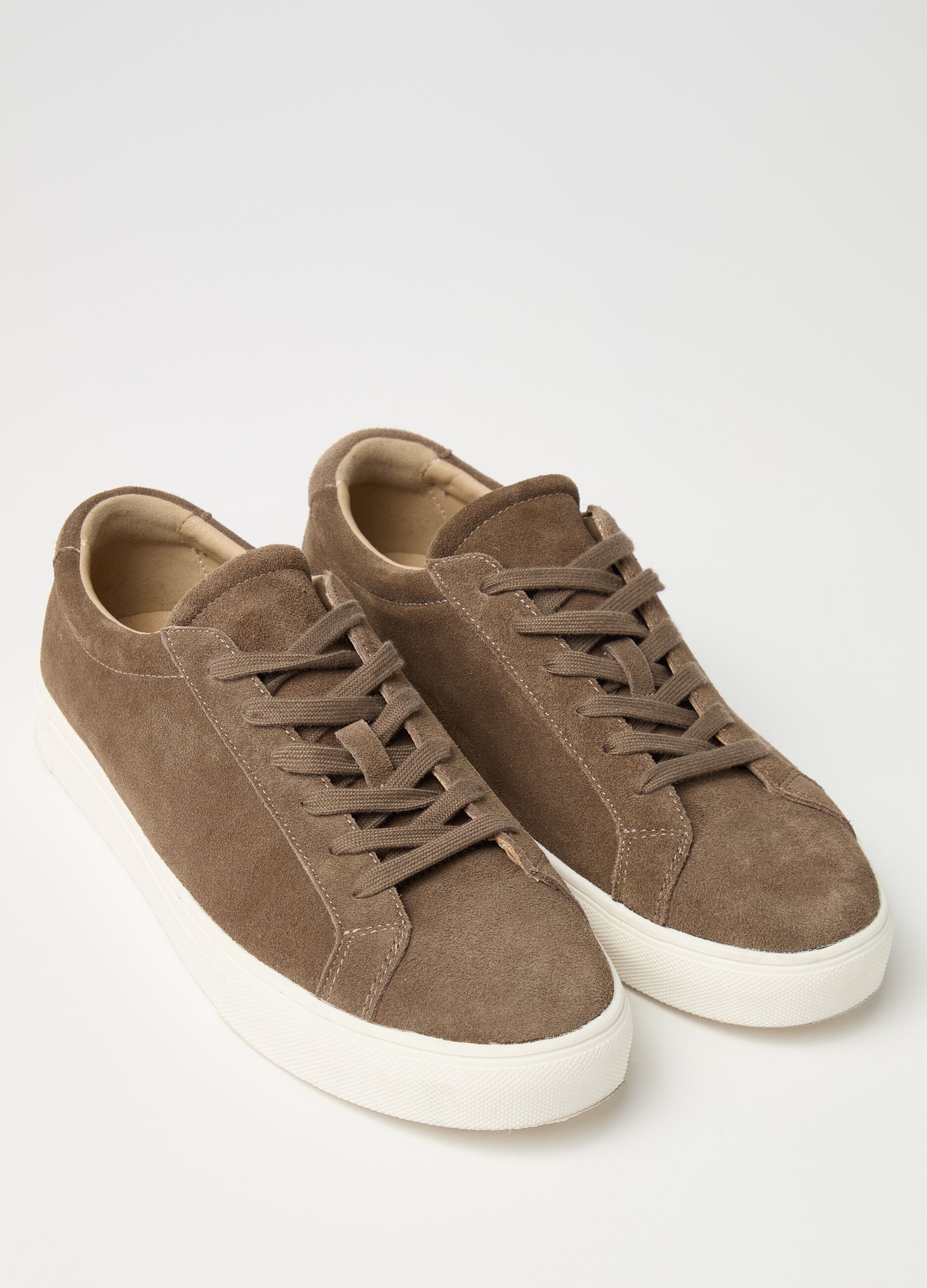 Suede sneakers with laces