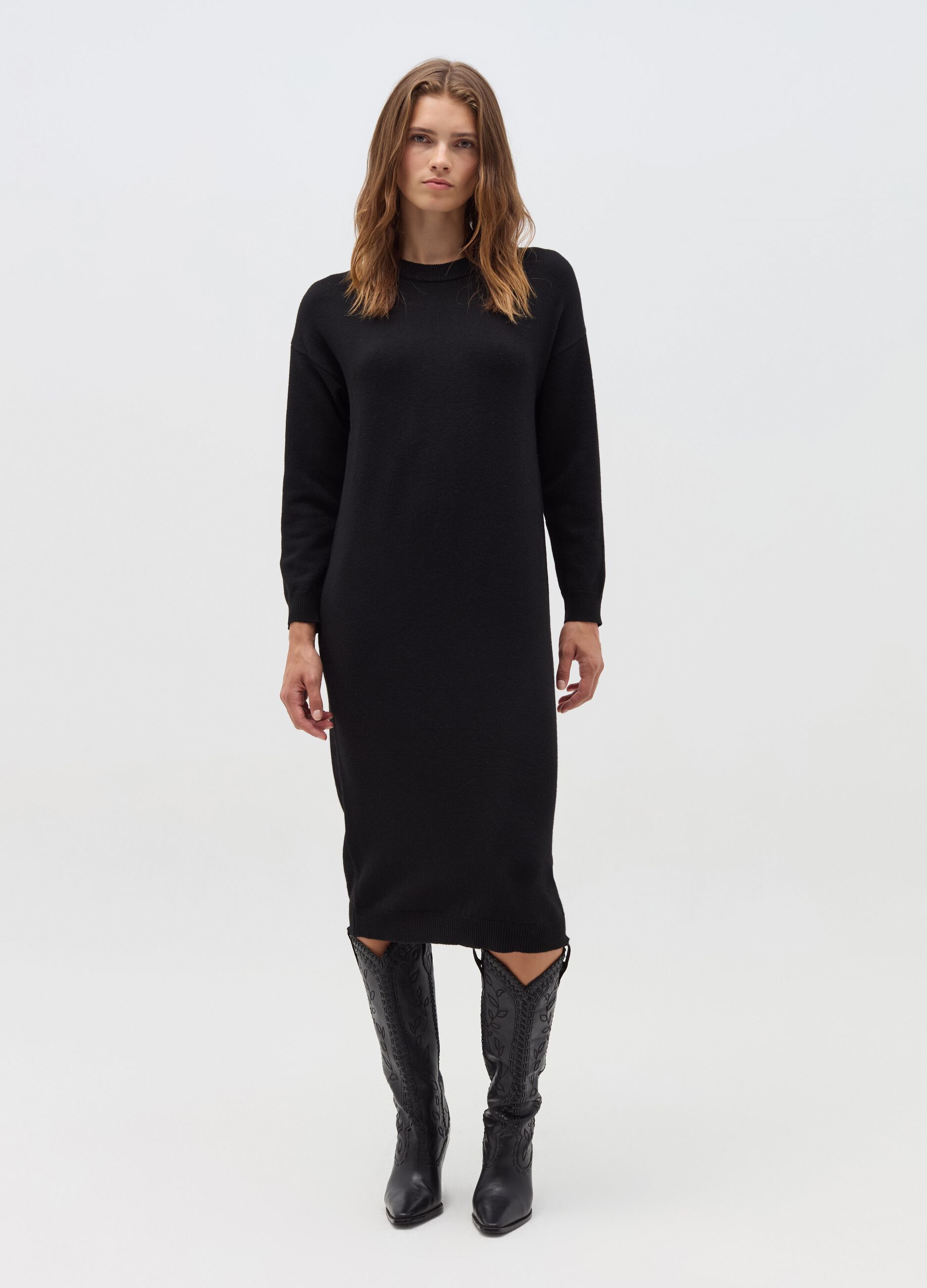 Vestito in maglia a maniche lunghe