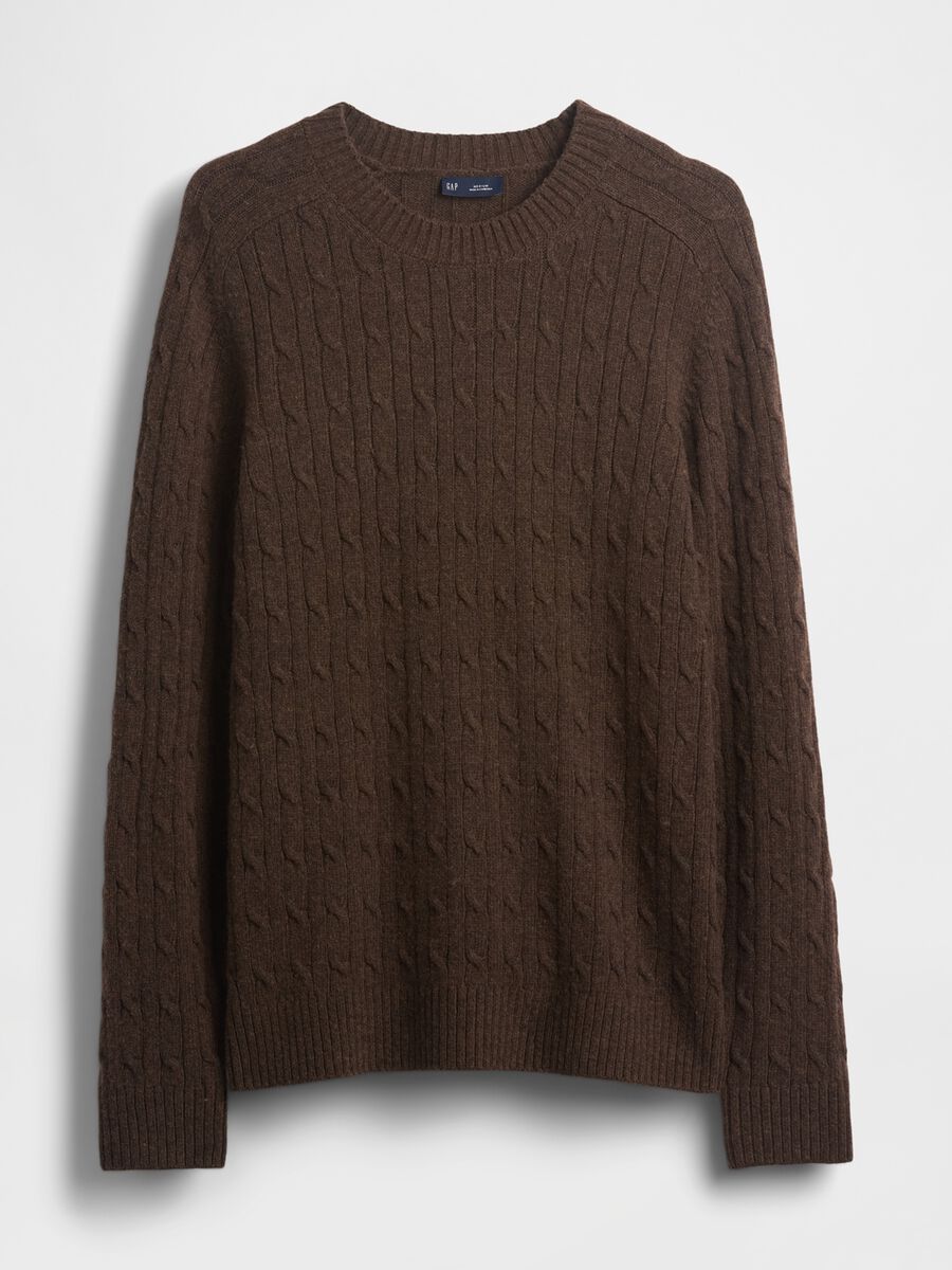Brown Wool and Polyamide Jumper_3