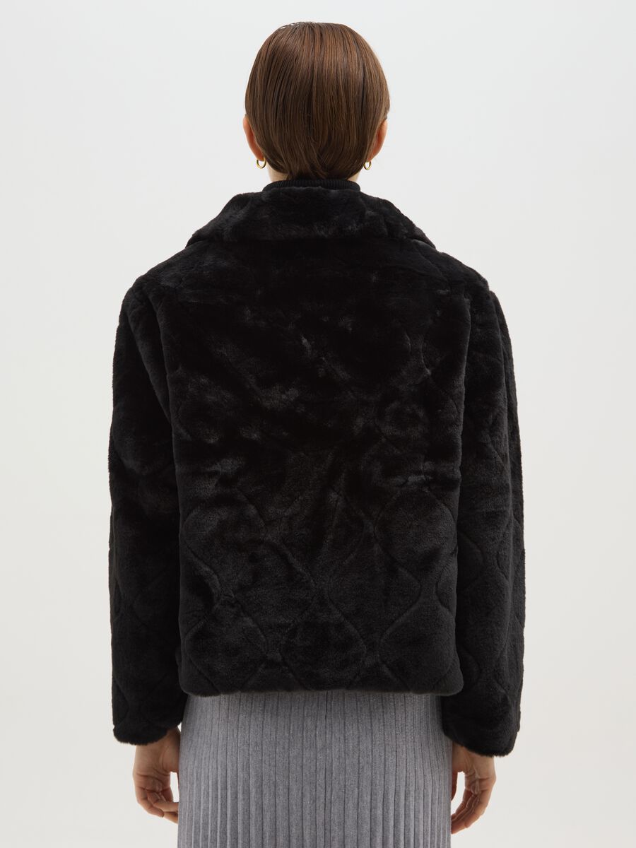 Giacca nera regular fit con zip_3