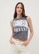 Grey pure cotton Nirvana print tank top, regular fit_2