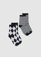 Girl's Short Cotton Mix Socks Bipack in Multicolour_0