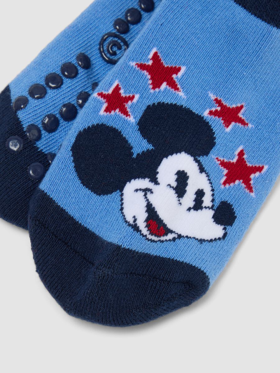 Bipack di calze corte in cotone organico elasticizzato con stampe Mickey_2