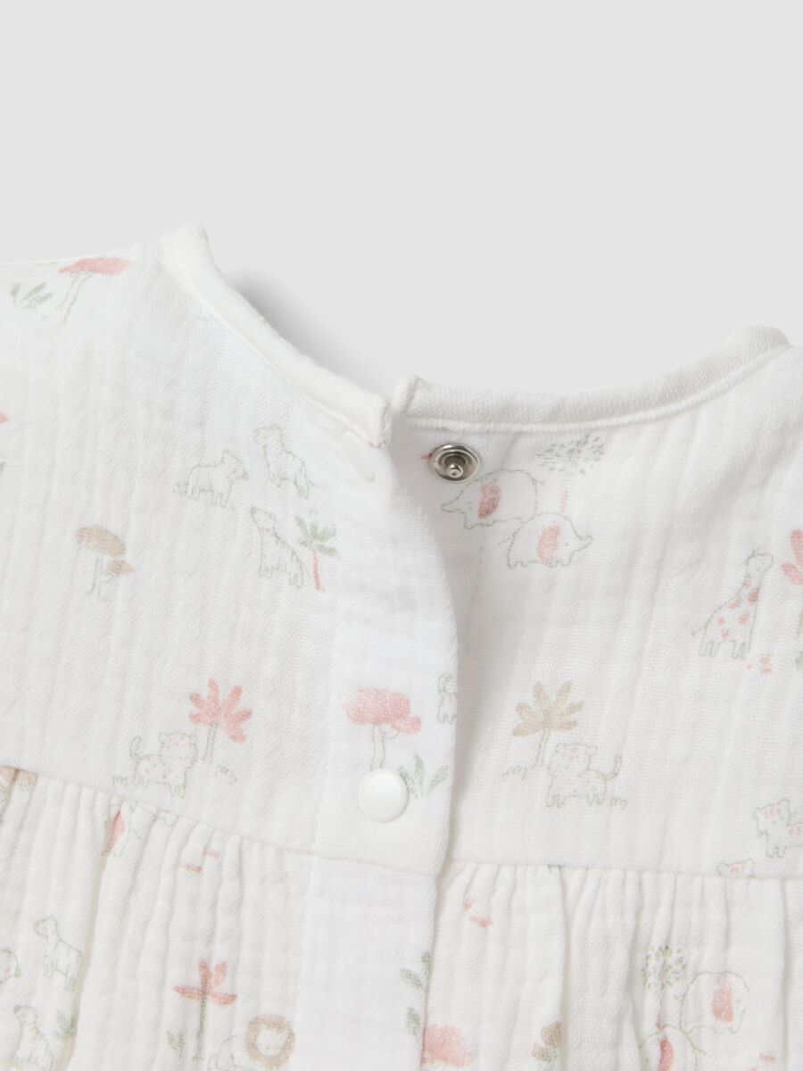 Set in puro cotone bianco e rosa da neonata regular fit_2