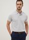Grey cotton short-sleeved polo regular fit_0