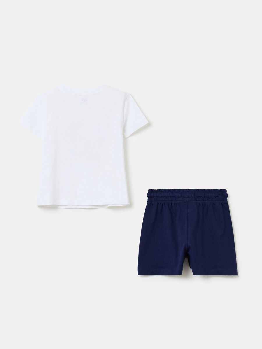 Set t-shirt con stampa e shorts_1