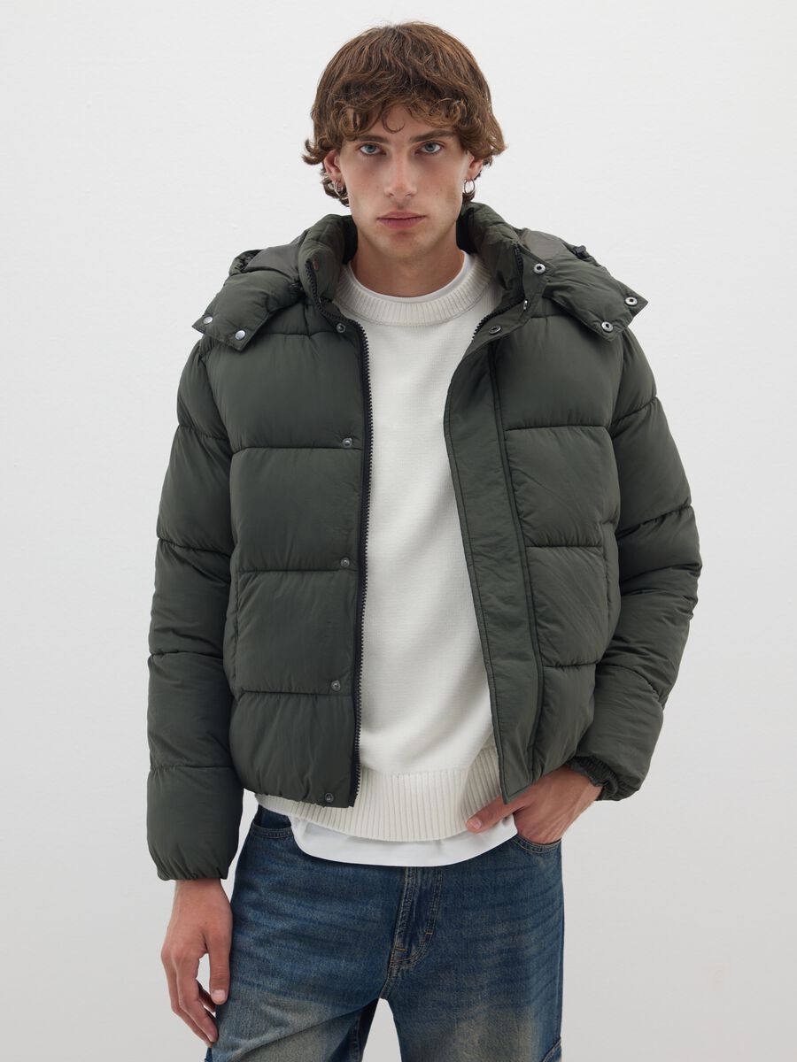 Giacca verde regular fit senza cappuccio_0