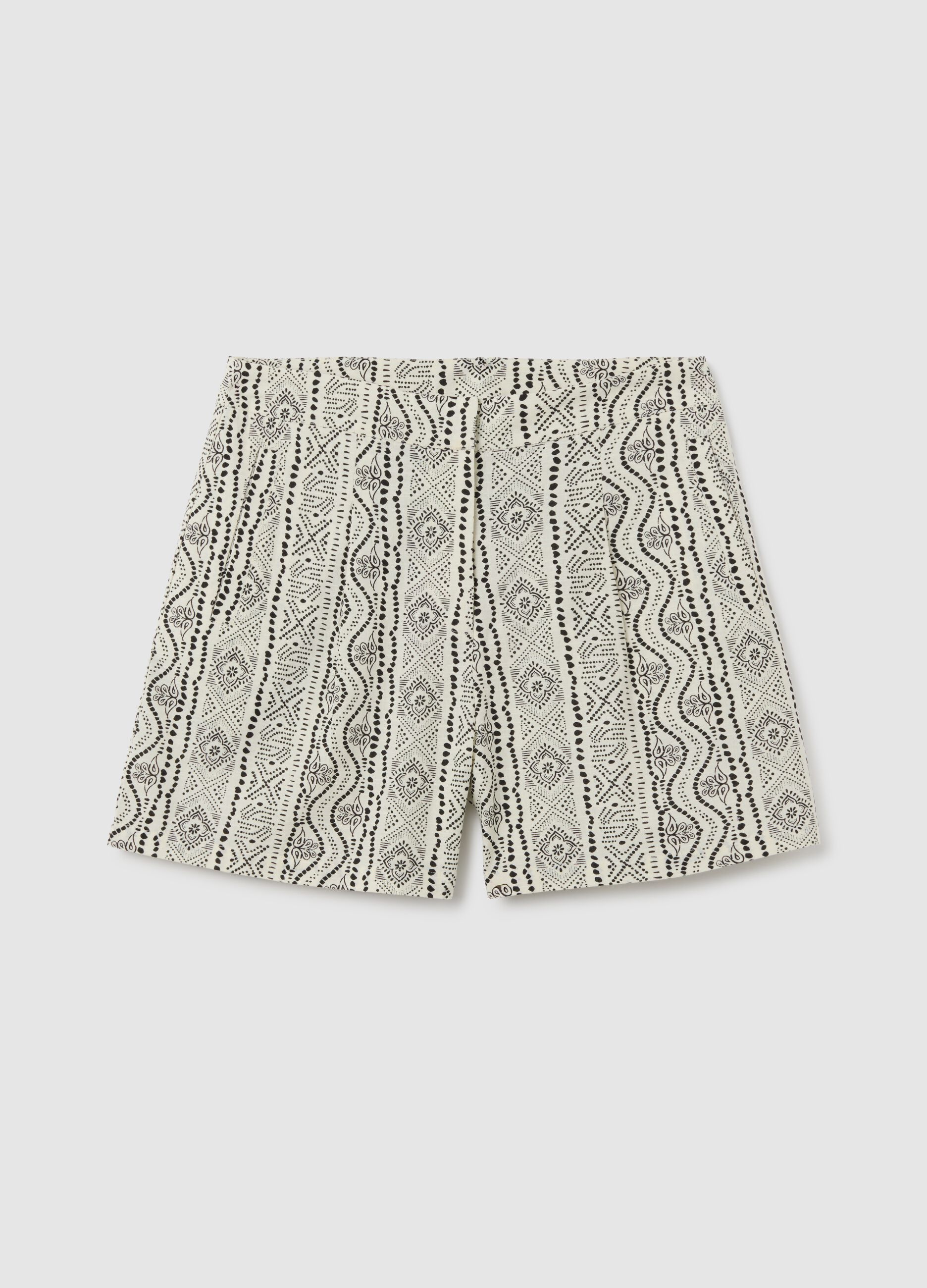 Women's Pure Cotton Multicolor Regular Fit Shorts