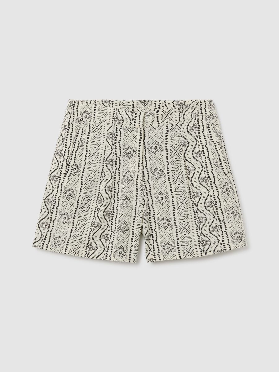 Women's Pure Cotton Multicolor Regular Fit Shorts_0