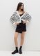 Cardigan with striped pattern and V neck_0
