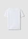 White short-sleeve pure cotton T-shirt with decorative heart_1