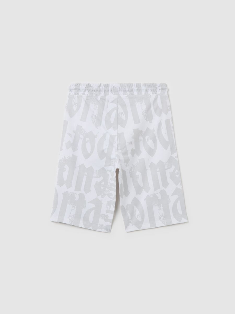 White French terry shorts with print_1