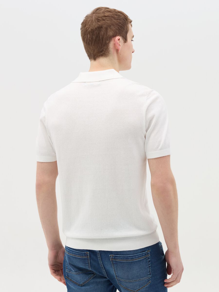 Polo shirt in solid colour cotton_3