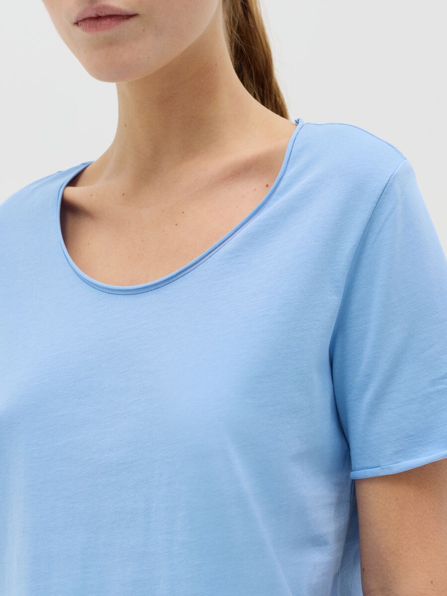 Light blue relaxed-fit T-shirt in cotton_2