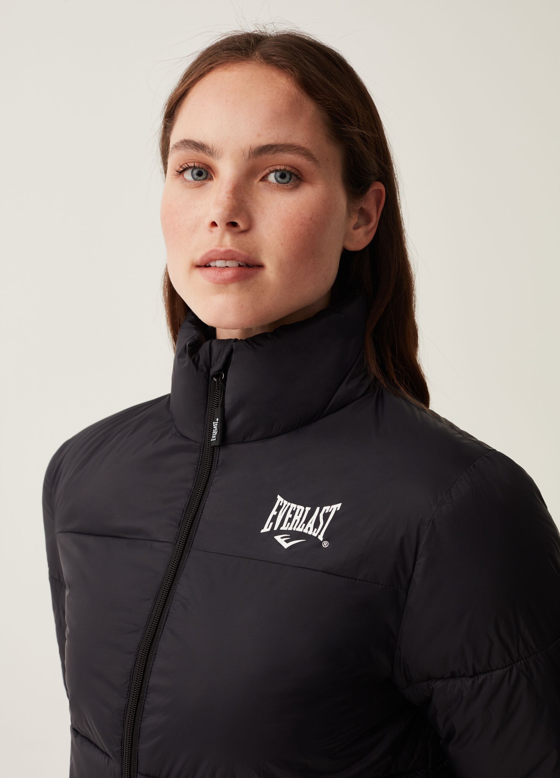 Piumino full-zip con stampa logo_1