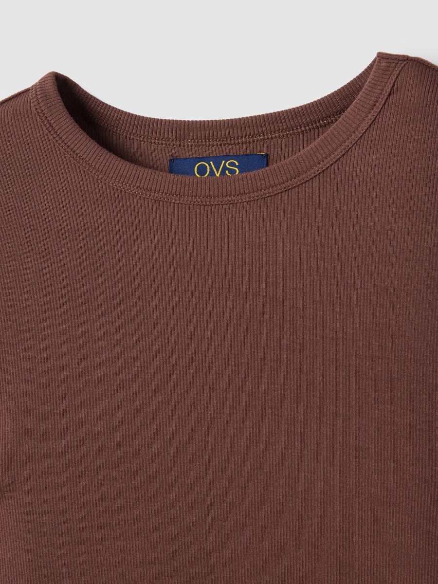 Brown stretch modal regular fit shirt_5