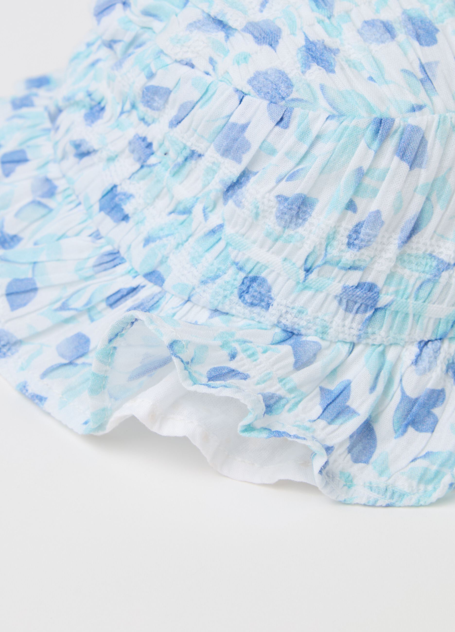 Reversible cloche hat in stretch cotton