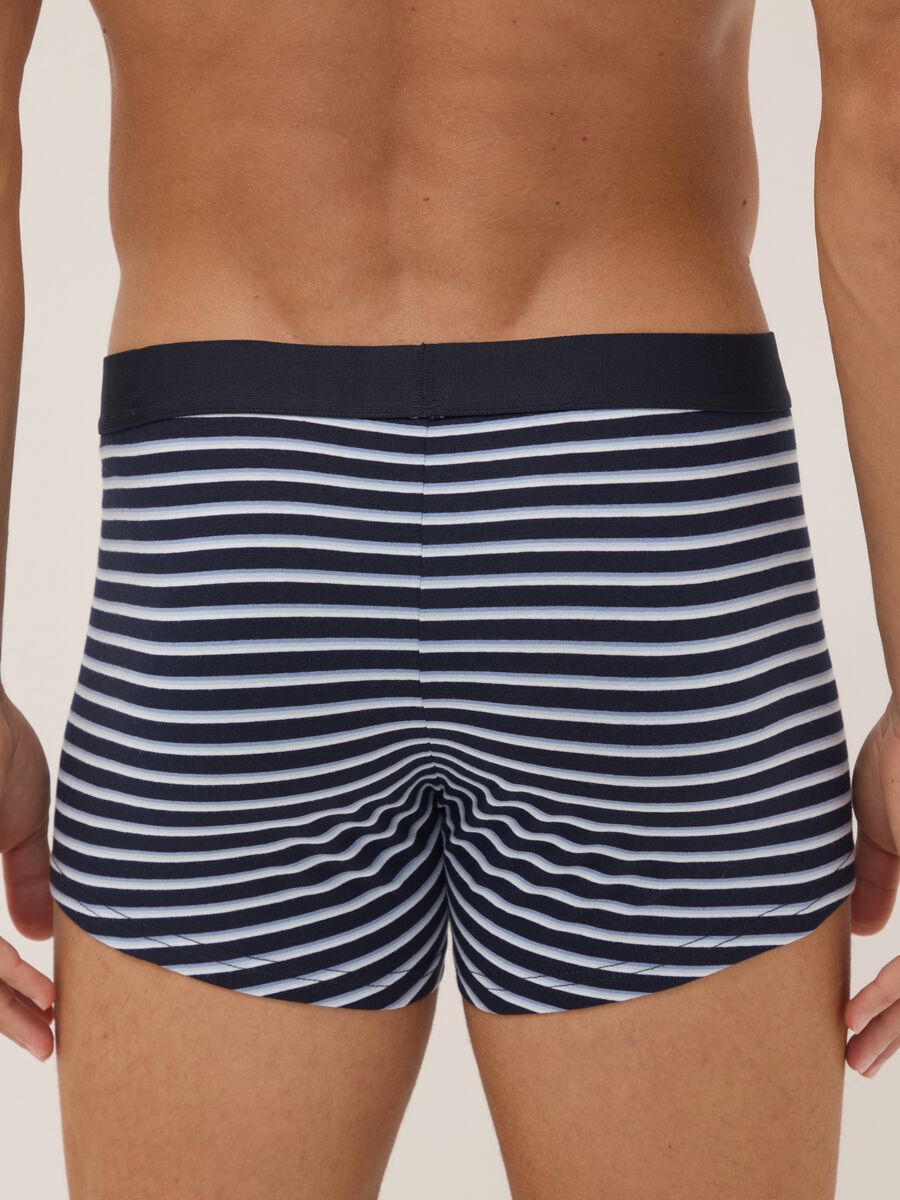 Multipack di cinque boxer multicolor a righe in cotone organico_2