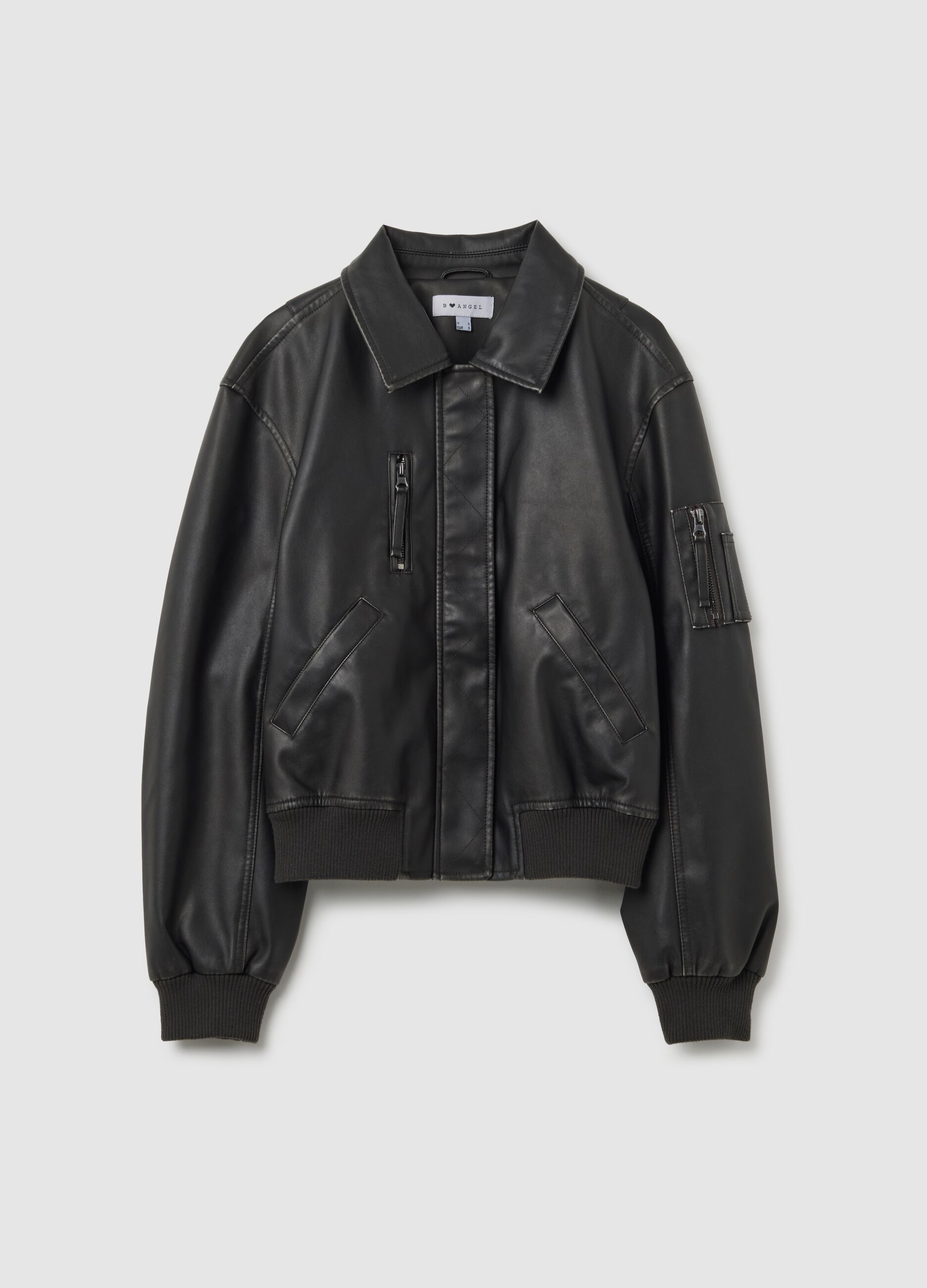 Black Slim Fit Bomber Jacket