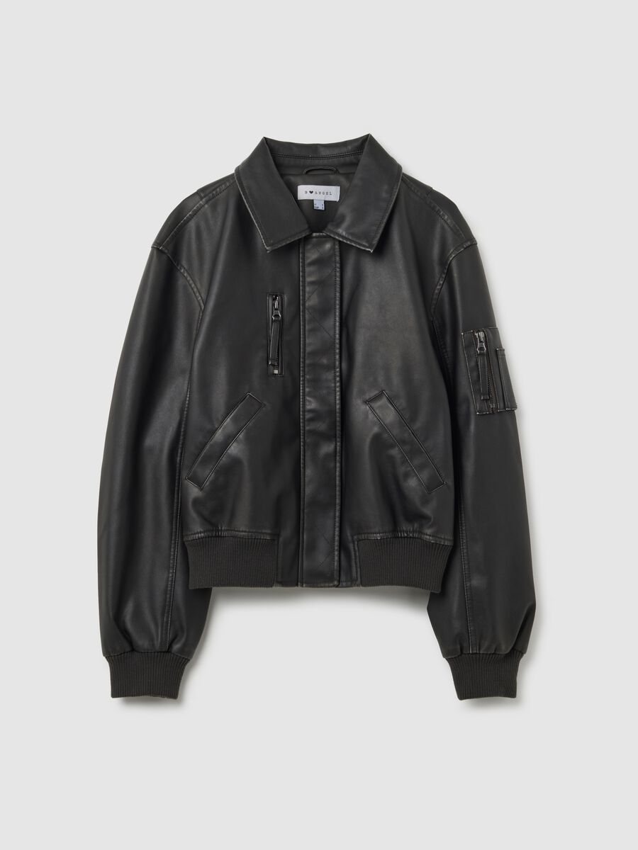 Giacca bomber nero slim fit_4