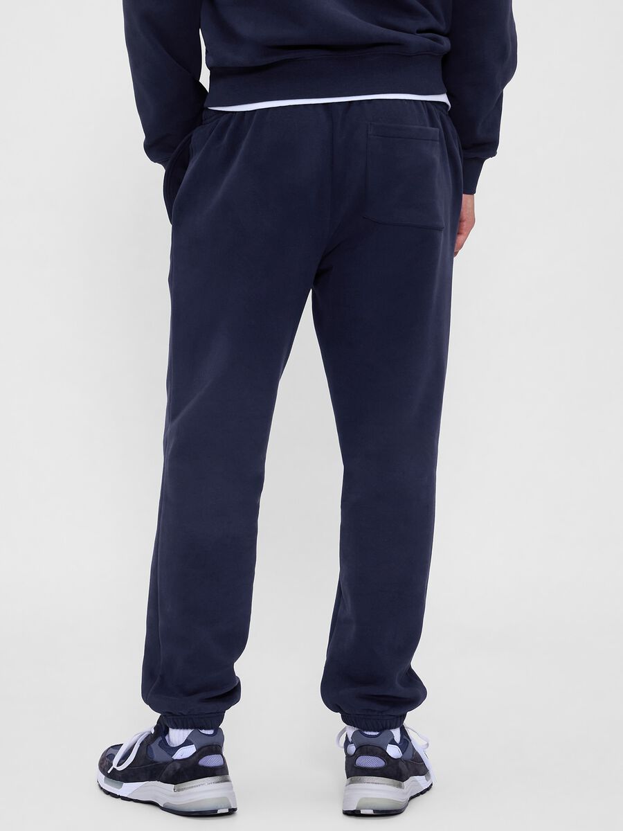 Blue Trousers in Cotton and Polyester Blend_2