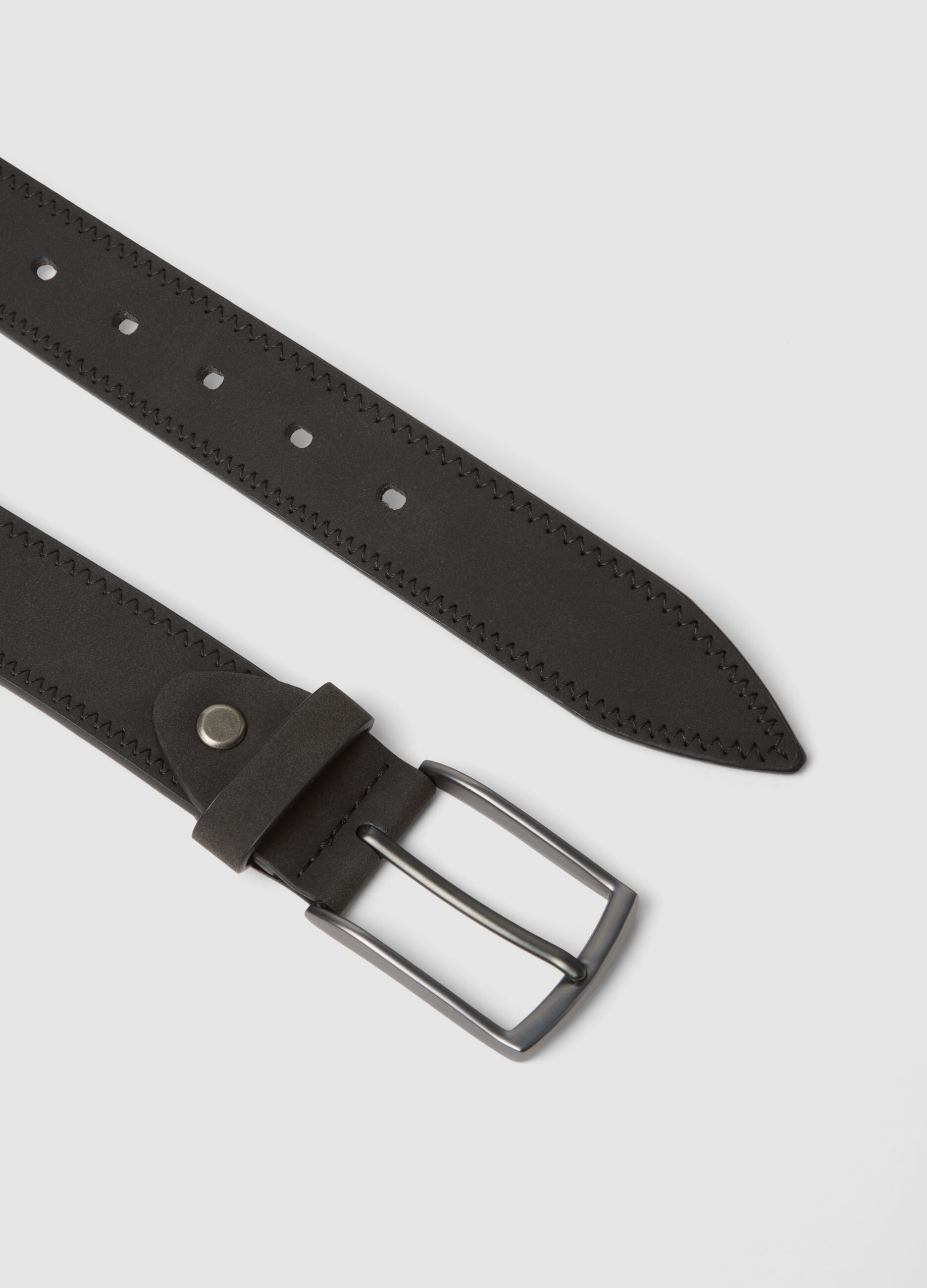Black belt with pin buckle