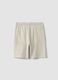 Pantaloncini in puro cotone beige da bambino regular fit_1