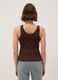 Brown stretch cotton tank top regular fit_2